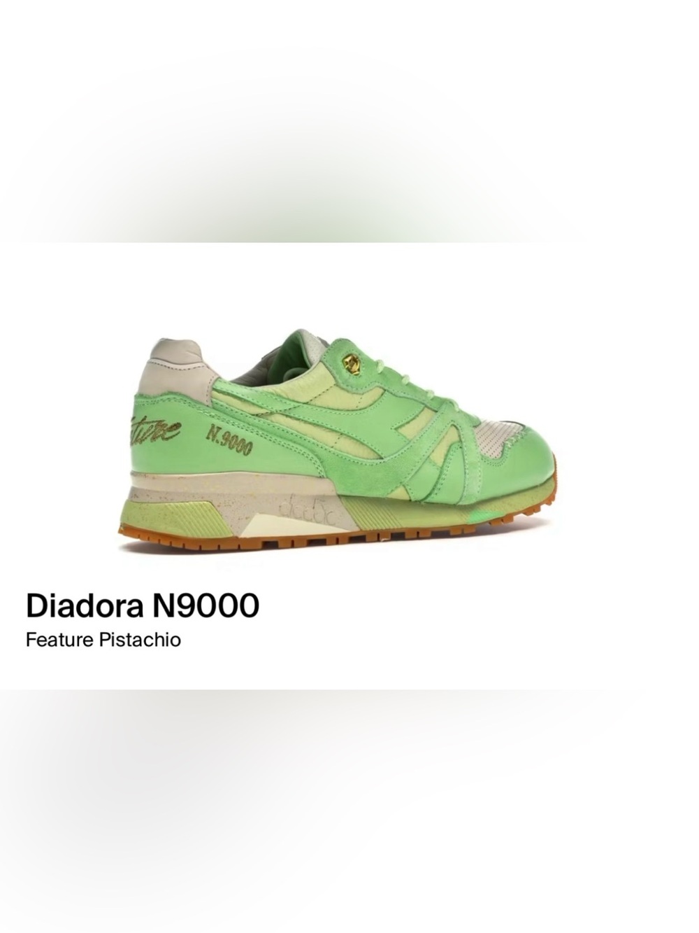 Diadora N.9000 Mint & Cream Athletic Sneakers